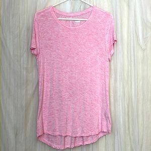 ⭐️ Avia pink burnout activewear tunic cap sleeve jewel neck women size M